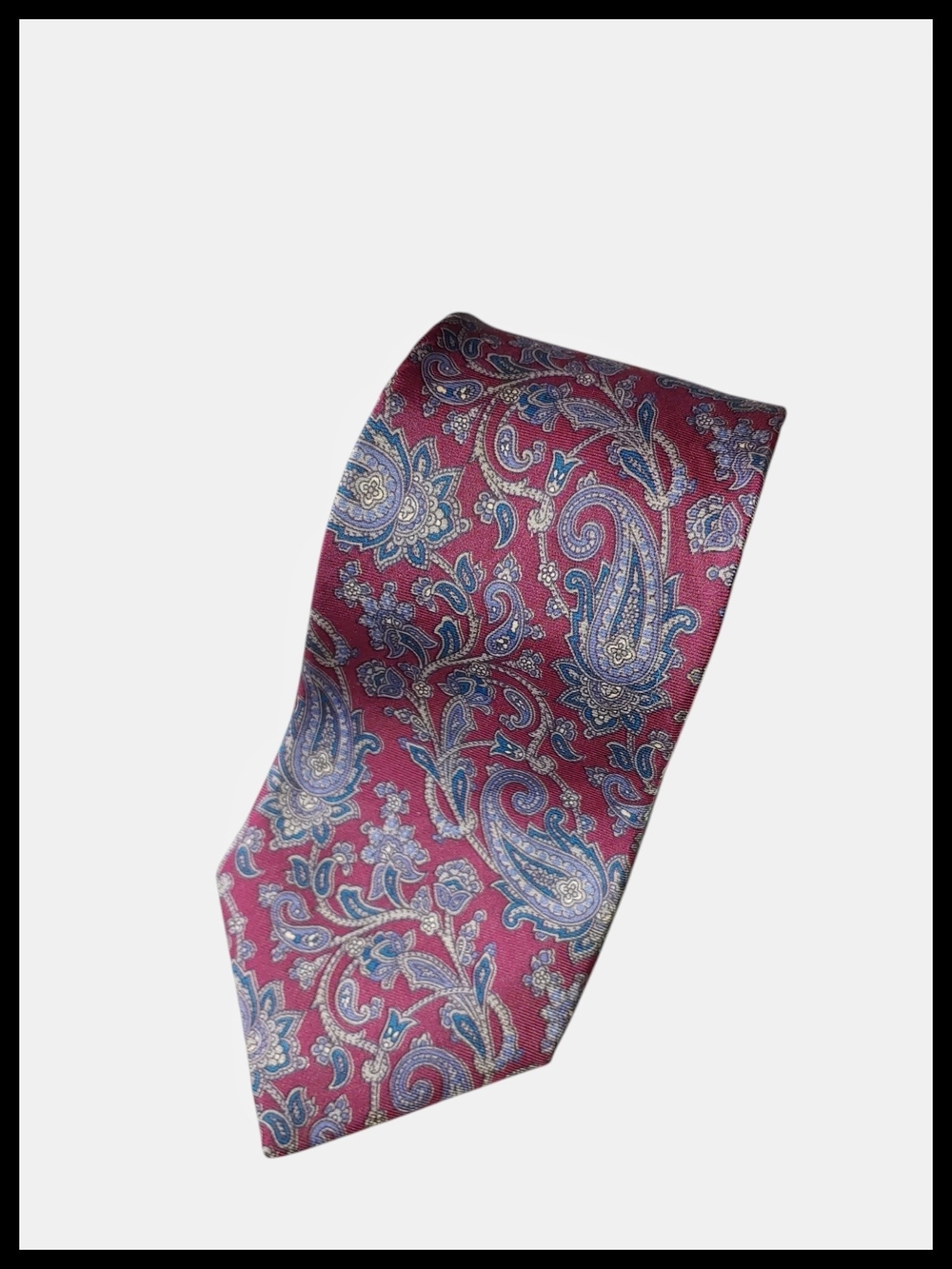 Lord & Taylor Burgundy Paisley Silk Tie
